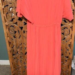 Banana Republic Vibrant Coral Maxi Dress